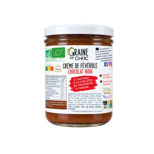 crème de féverole BIO chocolat noir