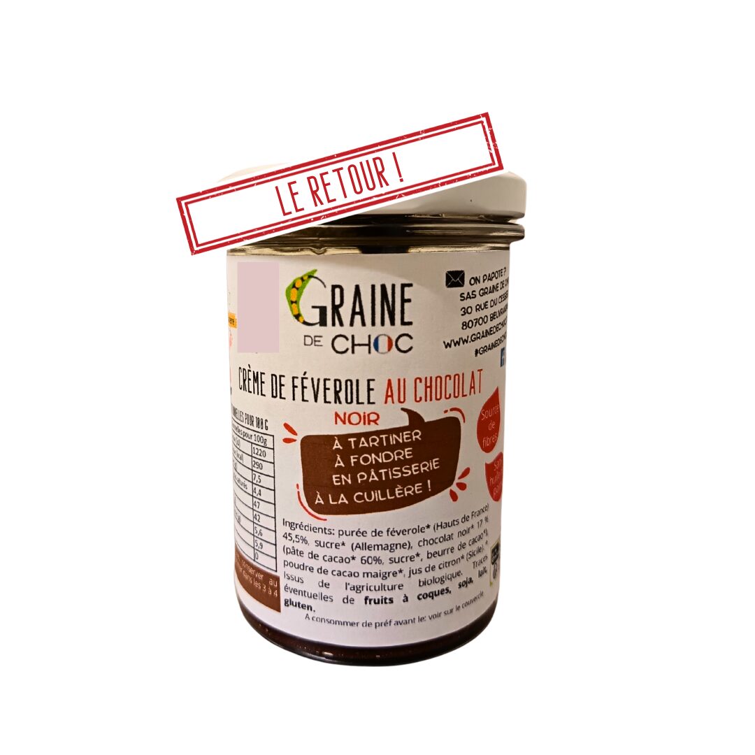 Crème de féverole chocolat noir