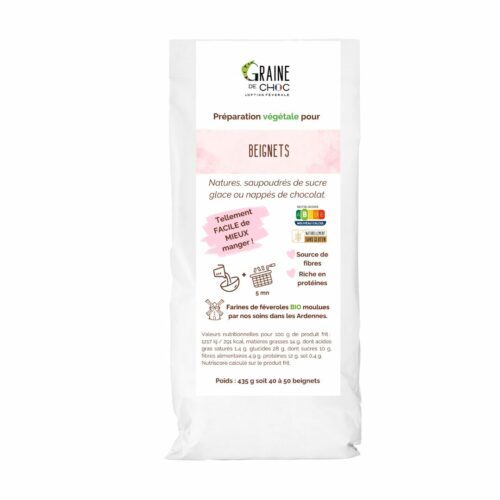 Préparation végétale sans gluten pour beignets à base de féverole Bio