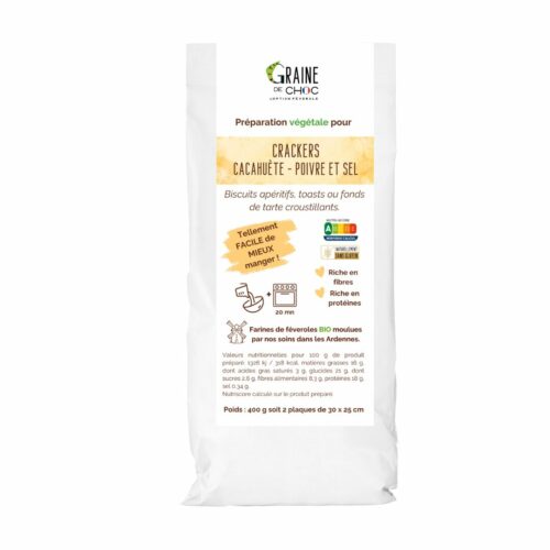 Préparation pour crackers cacahuète poivre et sel à base de féverole Bio