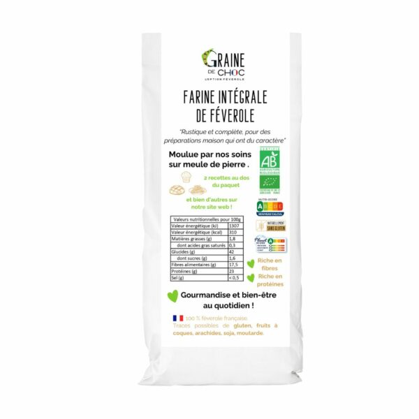 Farine intégrale de féverole Bio