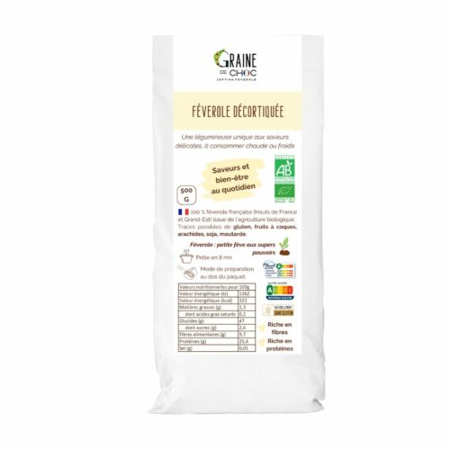 Féverole décortiquée bio