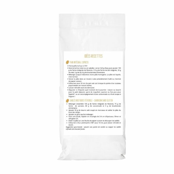 recettes avec farine intégrale de féverole