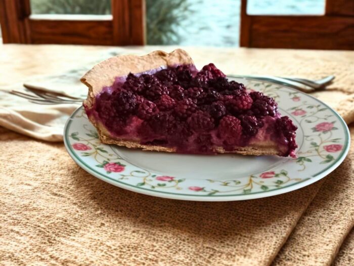 Tarte aux mûres sur semoule de féverole à l&rsquo;amande
