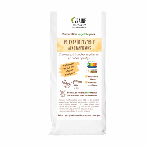 Polenta de féverole BIO aux champignons