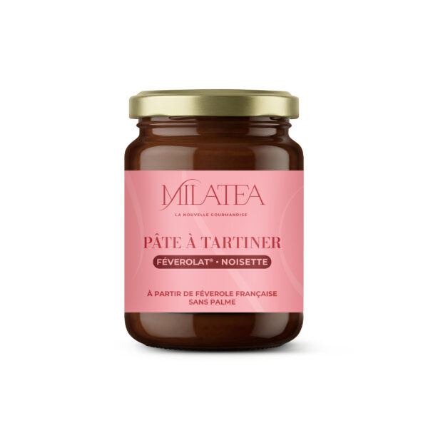 Féverolat noisette, pâte à tartiner féverole réduite en sucres et riche en fibres
