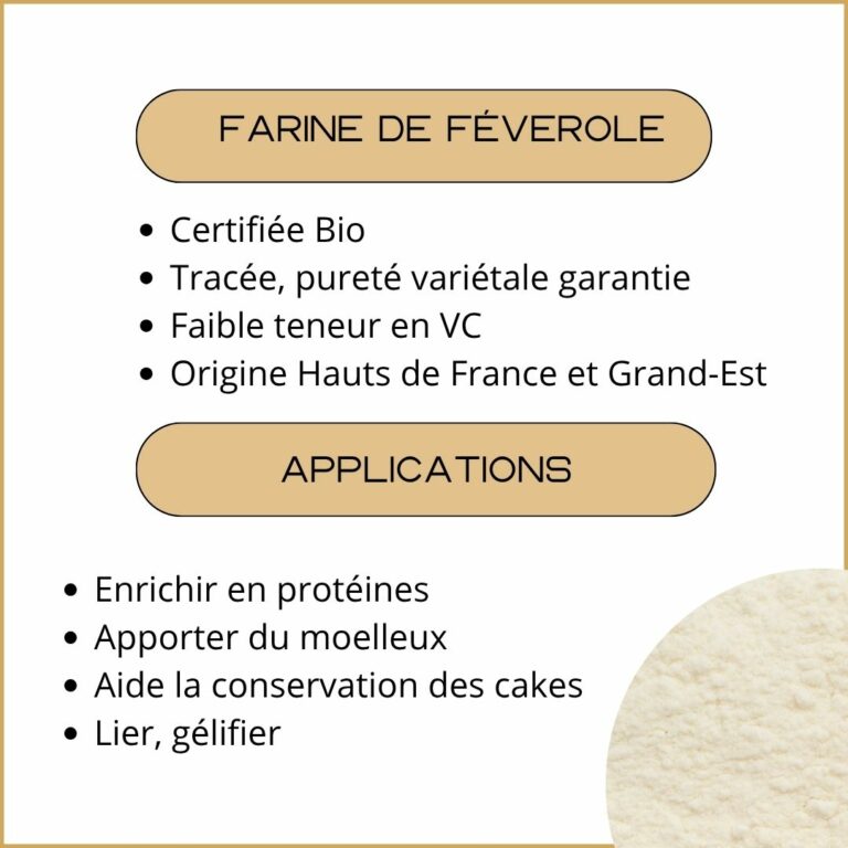 Farine de féverole bio à destination des professionnels