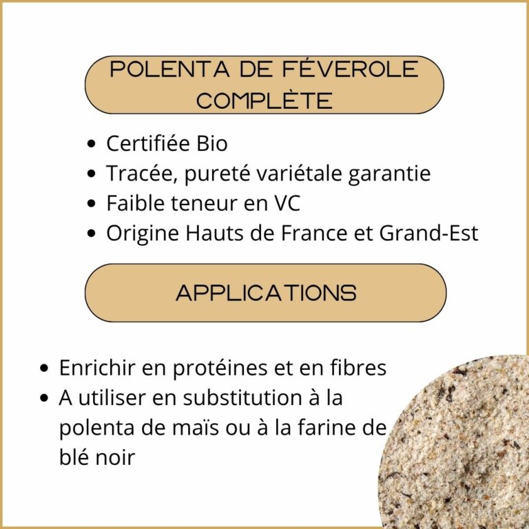 Polenta de féverole bio à destination des professionnels