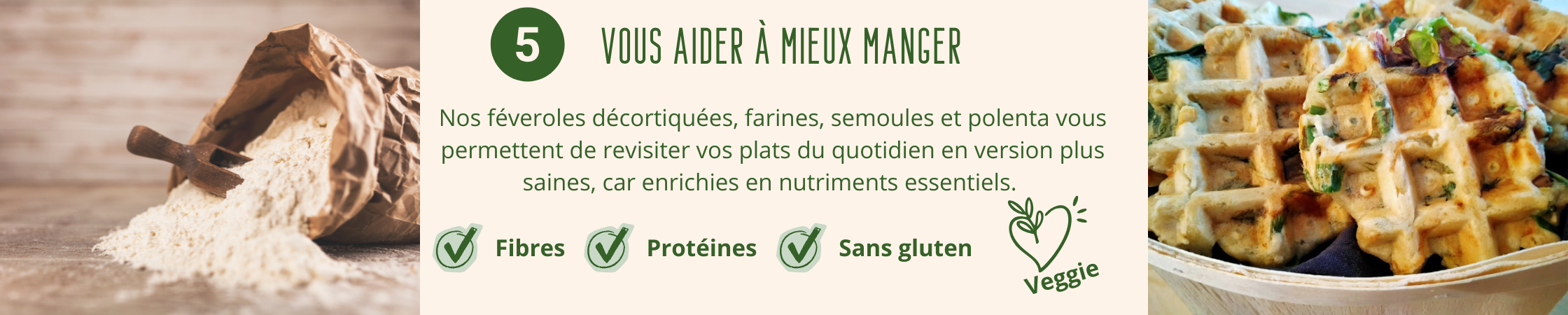 Mieux manger grâce à la féverole, plus de fibres, plus de protéines, sans gluten