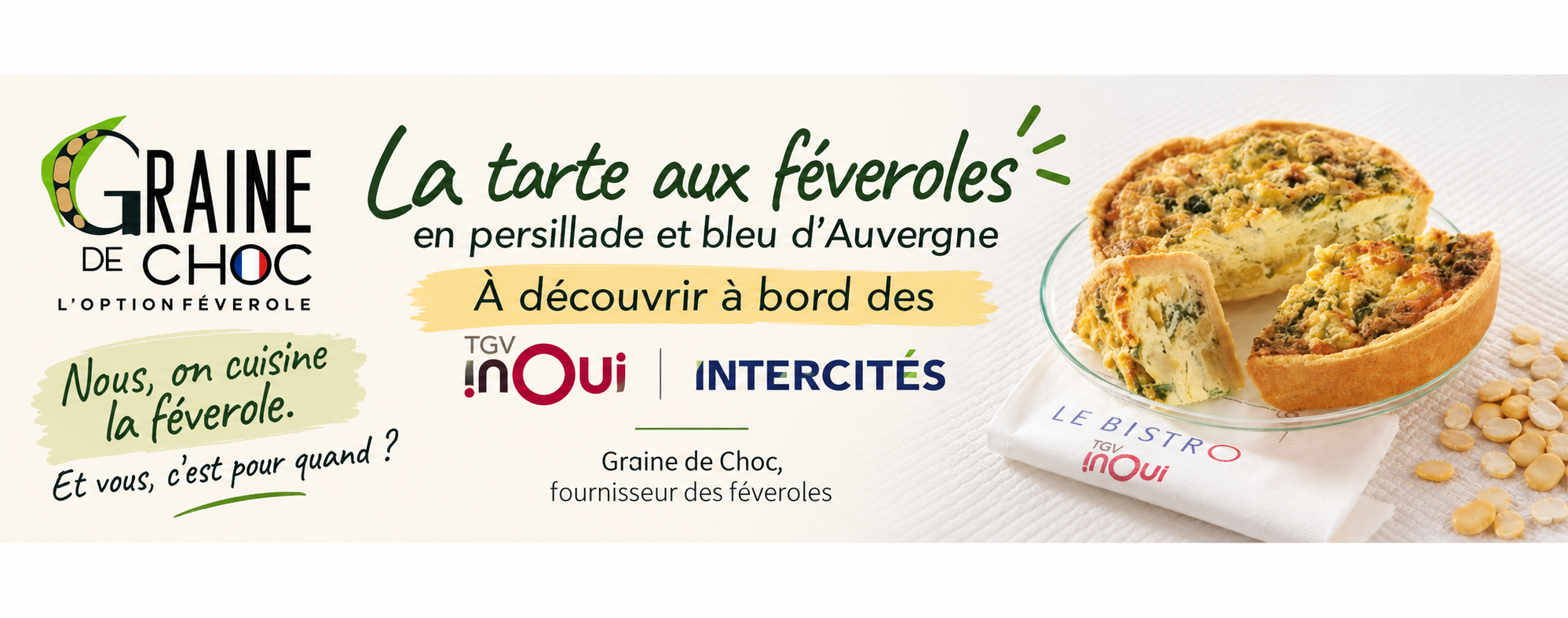 Tarte aux féveroles TGV Intercités wagon restaurant