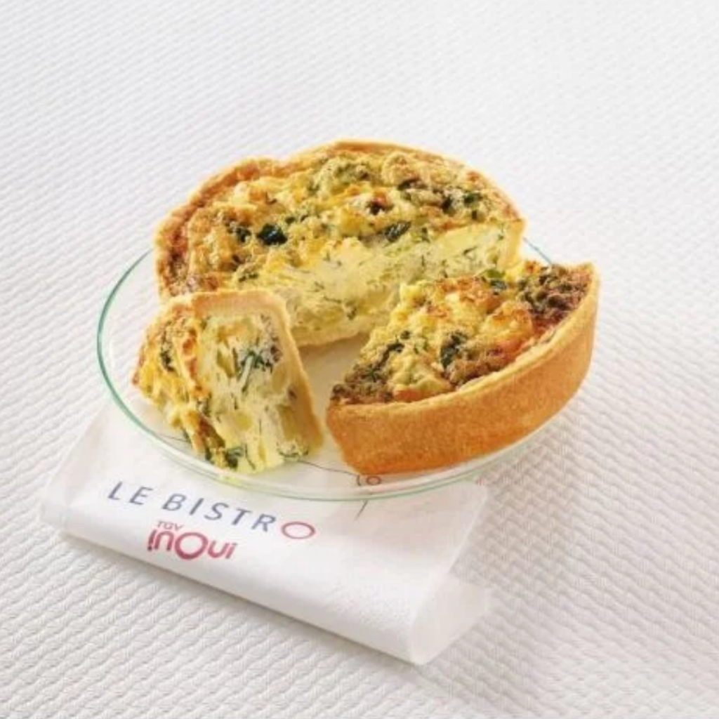 Tarte aux féveroles en persillade et bleu d'Auvergne